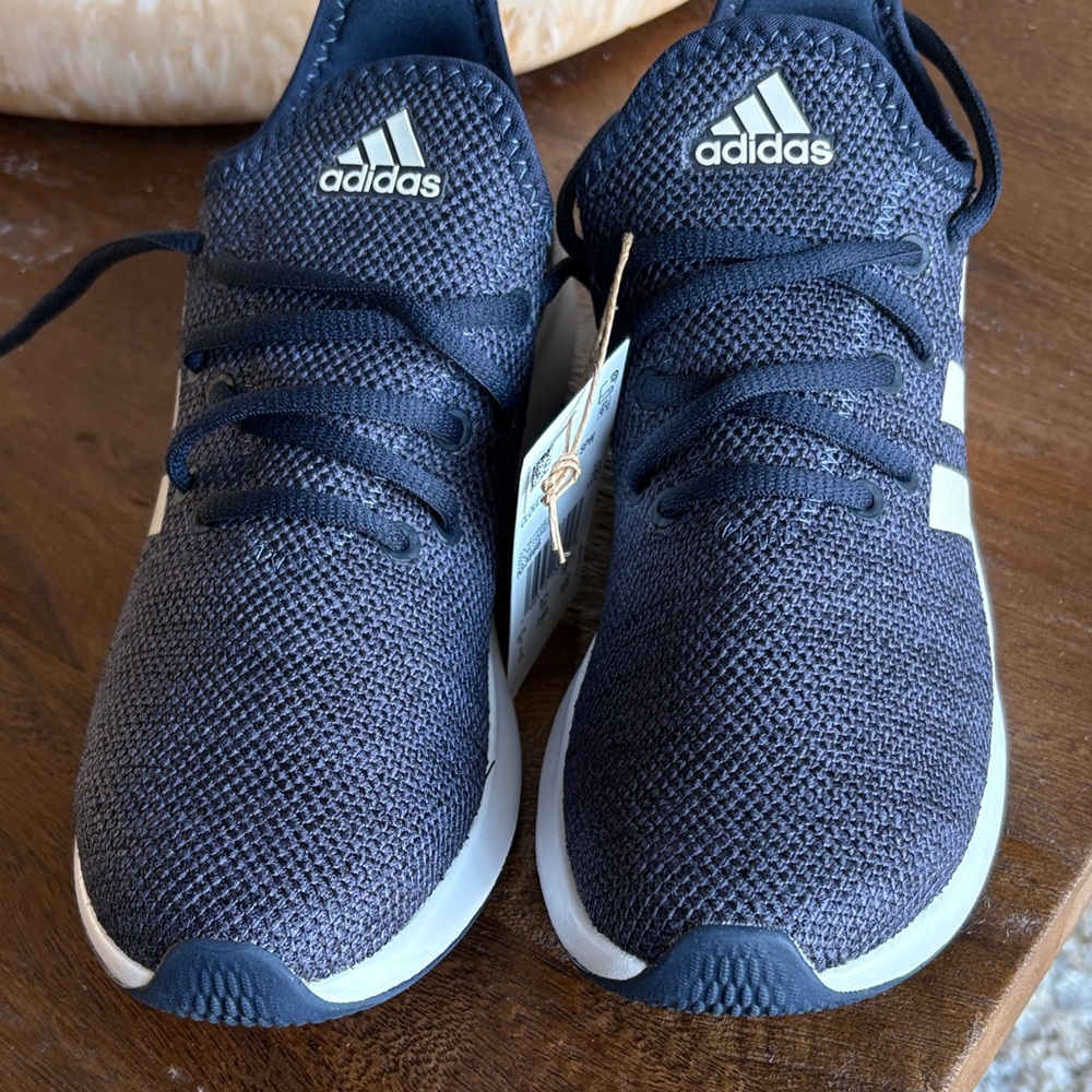 Adidas Dark Blue Cloudfoam Shoes with White Accents - Picture 4 of 5